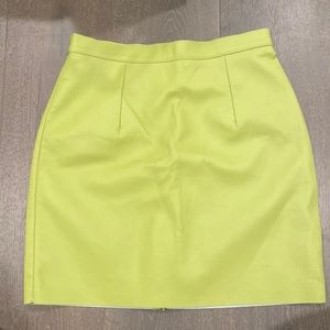 Genuine Leather Limegreen Mini Skirt